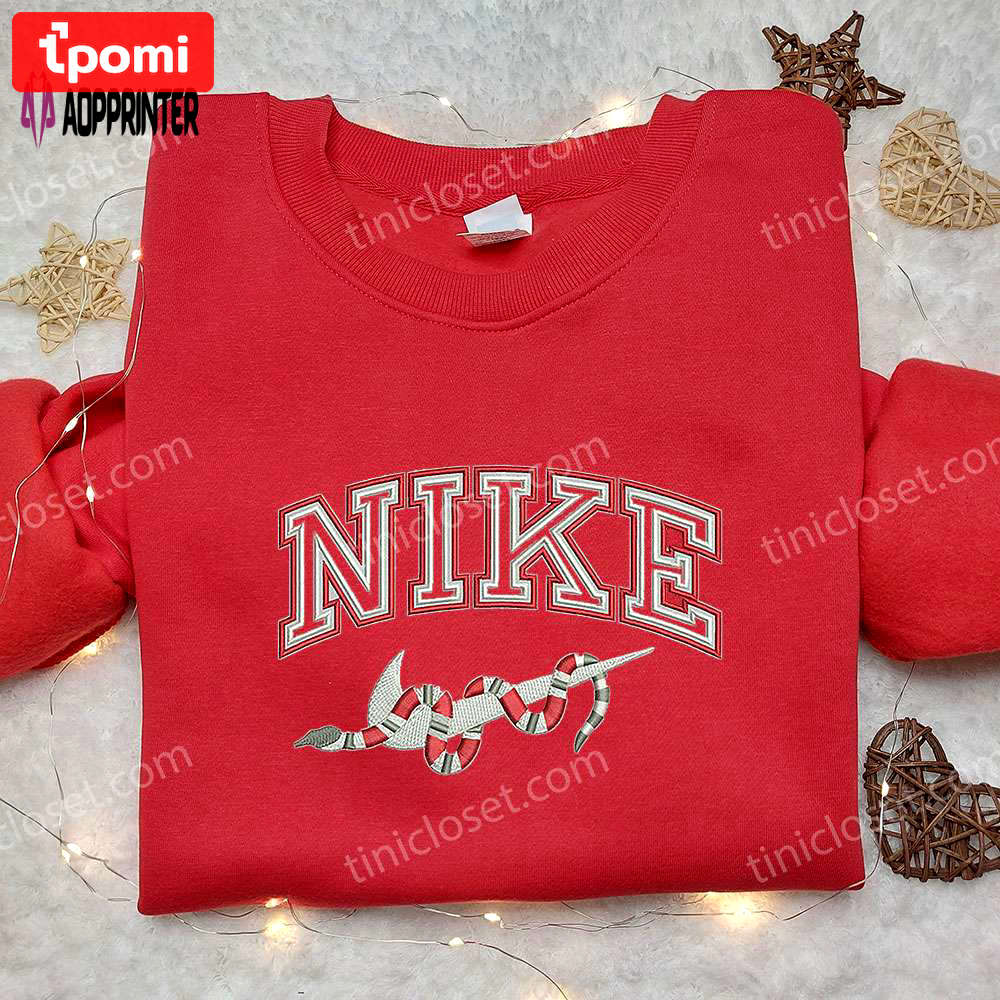 Dior snake x nike embroidered sweatshirt – unique nike inspired shirt perfect family gift! Embroidered Shirt
