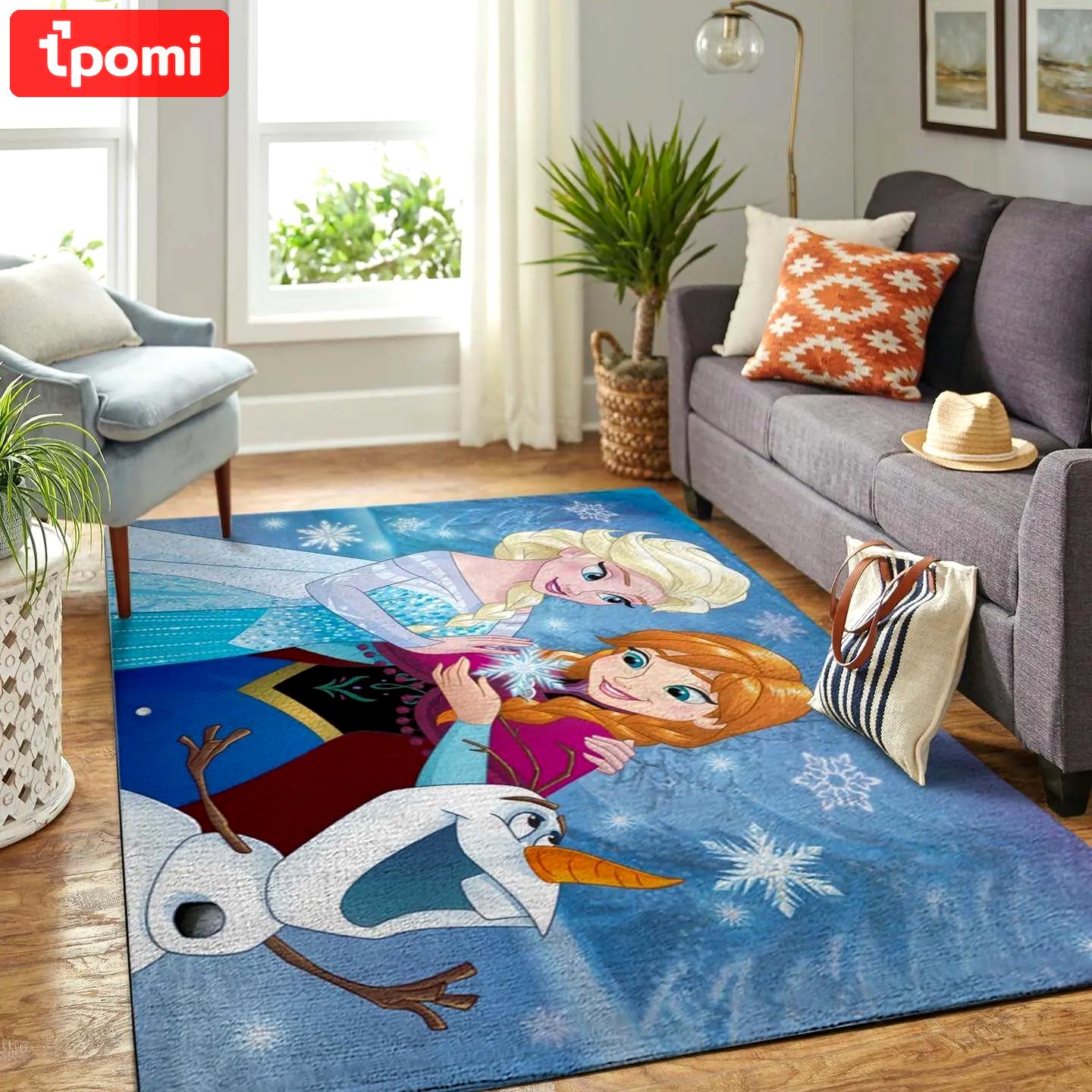 Disney frozen rug living room rug home decor room carpet floor home decor Rectangle Rug