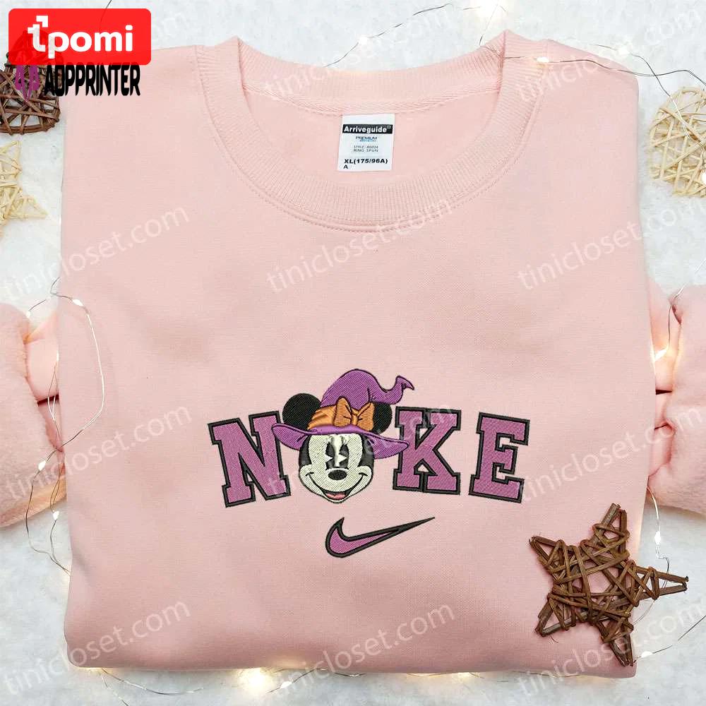 Disney halloween embroidered hoodie sweatshirt & t-shirt: nike x minnie mouse & inspired collection Embroidered Shirt