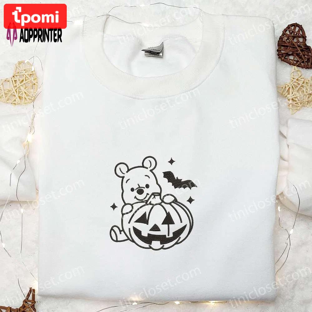Disney halloween winnie pooh embroidered shirt: adorable & spooky! Embroidered Shirt