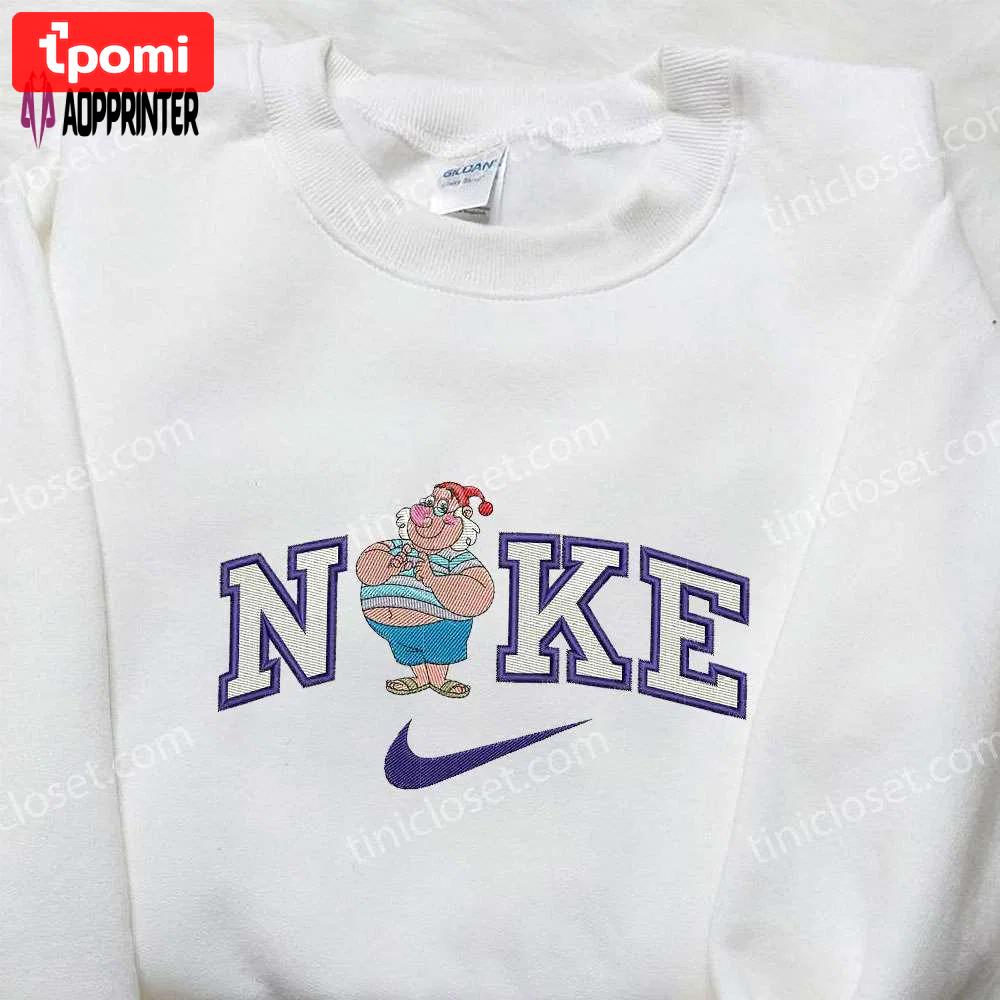 Disney nike x mr smee peter pan embroidered shirt – unique nike inspired disney shirt Embroidered Shirt