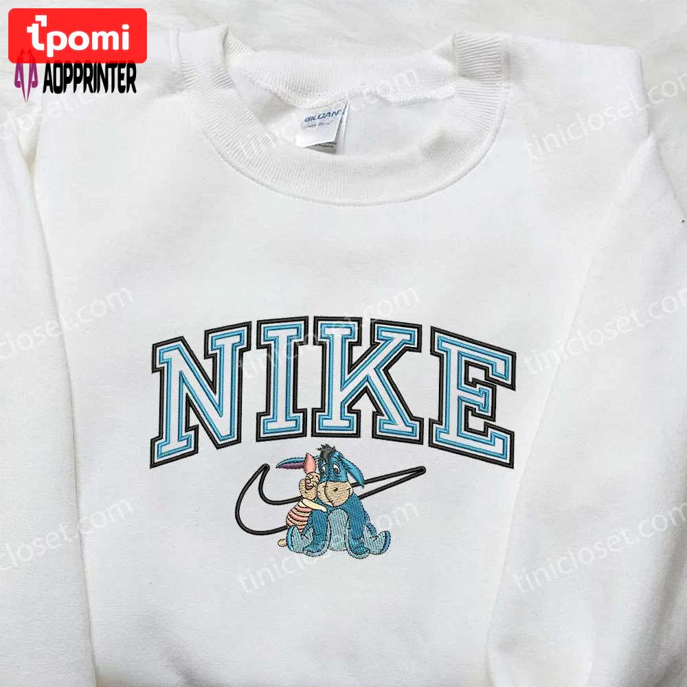 Disney nike x piglet & eeyore embroidered shirt winnie the pooh disney character shirt Embroidered Shirt