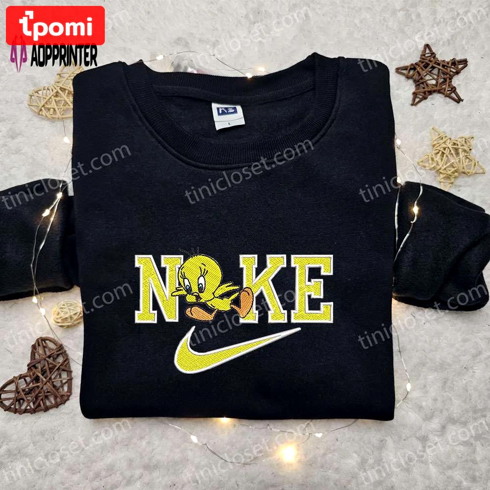 Disney x nike cartoon embroidered hoodie & shirt: best family birthday gift ideas Embroidered Shirt