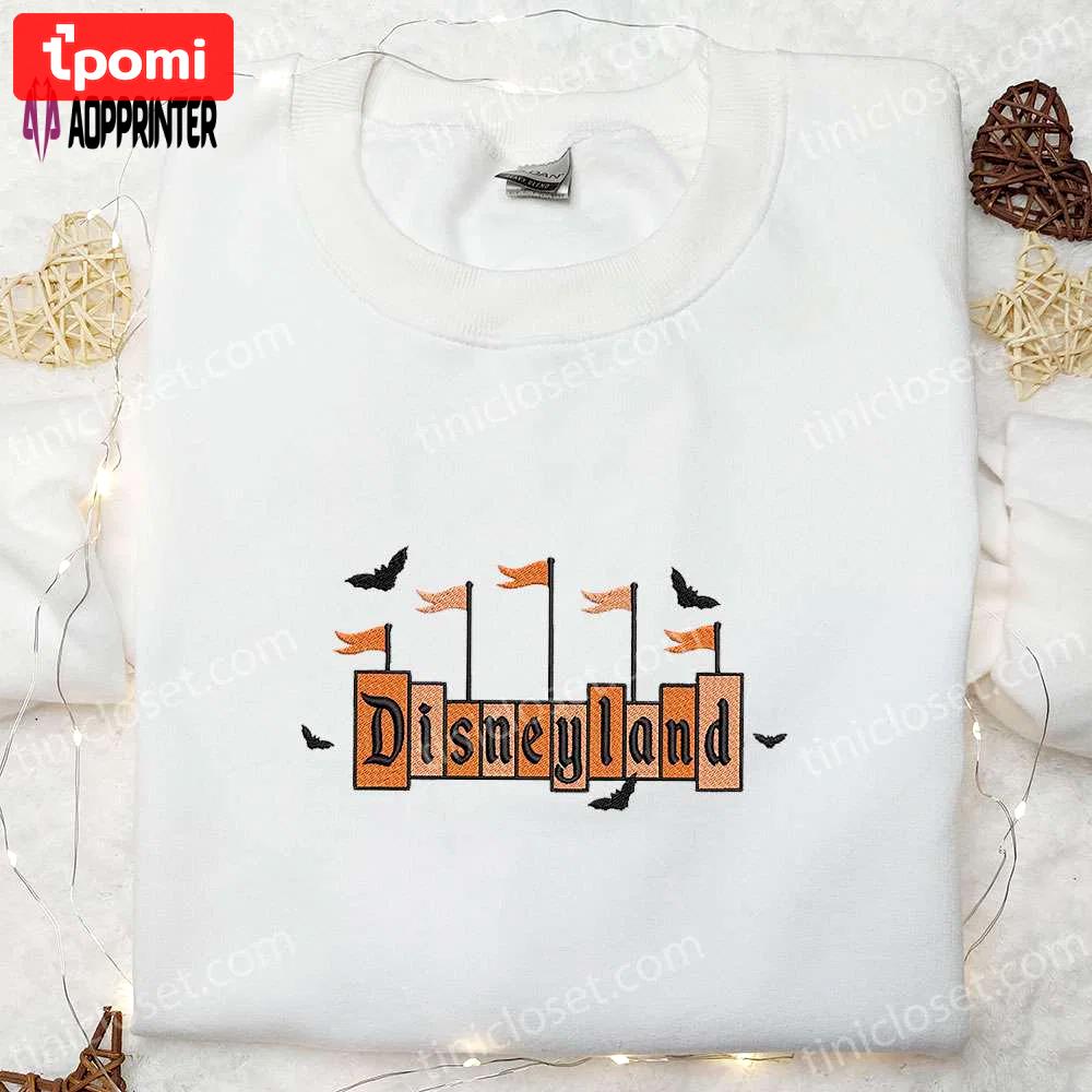 Disneyland halloween embroidered sweatshirt: spooky disney shirt for family Embroidered Shirt
