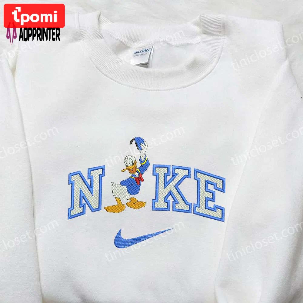 Donald hat x nike embroidered shirt – custom donald duck tee Embroidered Shirt