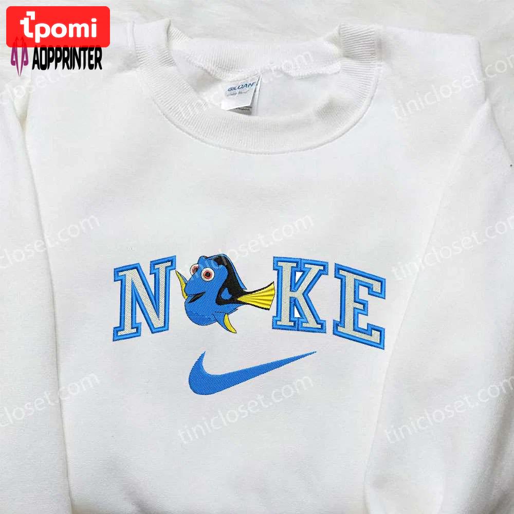 Dory x nike embroidered shirt: custom finding dory tee Embroidered Shirt