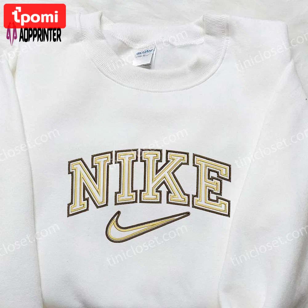 Double outline gap x nike embroidered shirt – custom gift for wife Embroidered Shirt