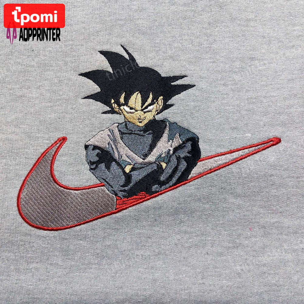 Dragon ball nike embroidered shirt sweatshirt & hoodie collection: son goku inspired designs Embroidered Shirt