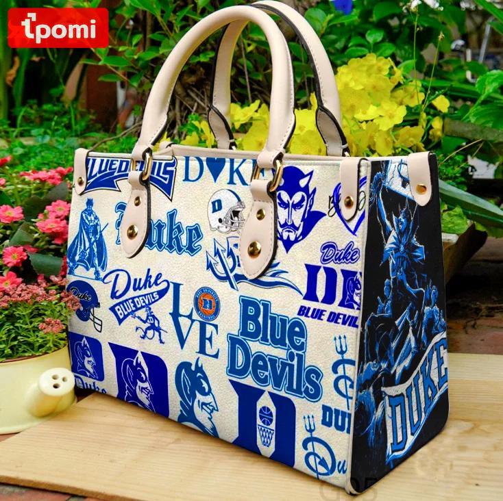 Duke blue devils leather handbag gift for women 643 Women Leather Hand Bag