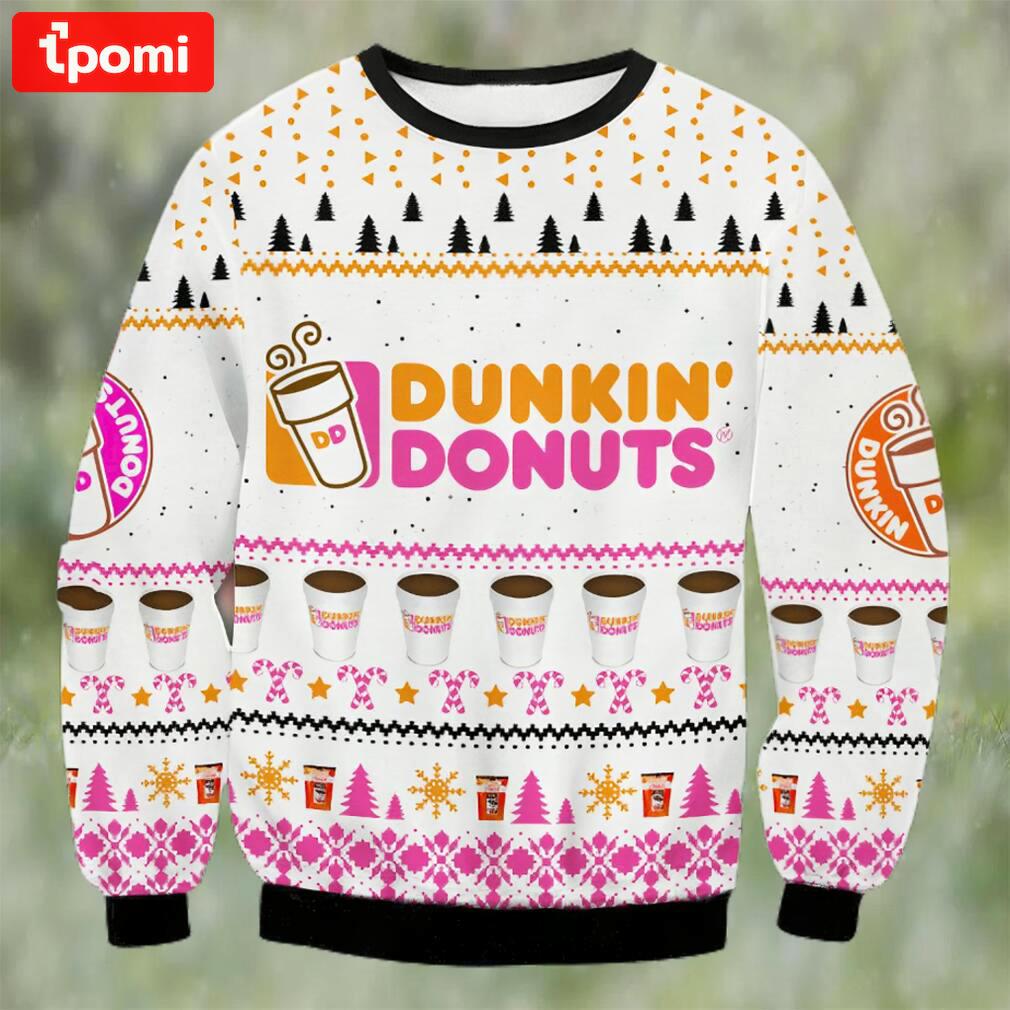 Dunkin donuts coffee christmas sweater Christmas Ugly Sweater