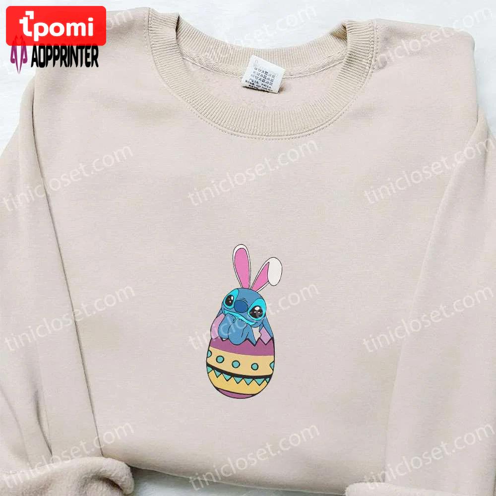Easter egg stitch shirt disney characters hoodie thanksgiving gift ideas Embroidered Shirt