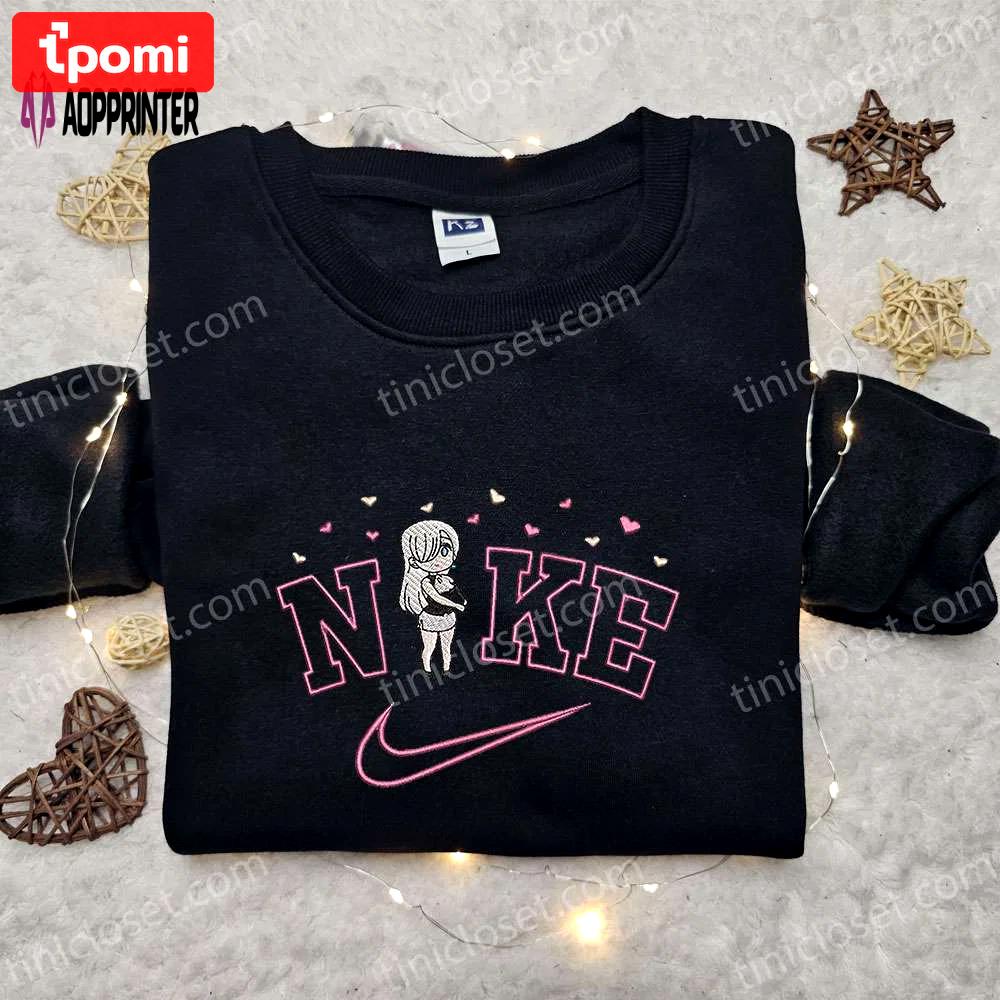 Elizabeth x nike anime embroidered sweatshirt: the seven deadly sins shirt – best birthday gift ideas for family Embroidered Shirt
