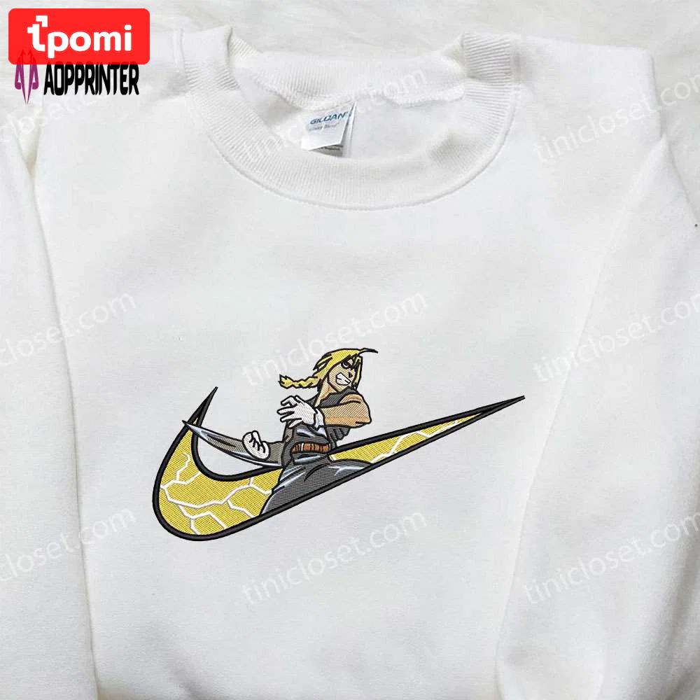 Elric x nike embroidered shirt: fullmetal alchemist custom design Embroidered Shirt