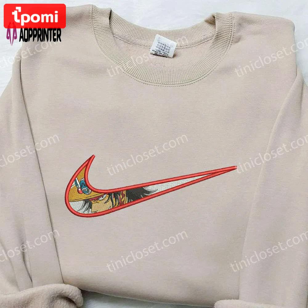 Exclusive portgas d ace x nike embroidered sweatshirt: one piece inspired nike branded shirt Embroidered Shirt