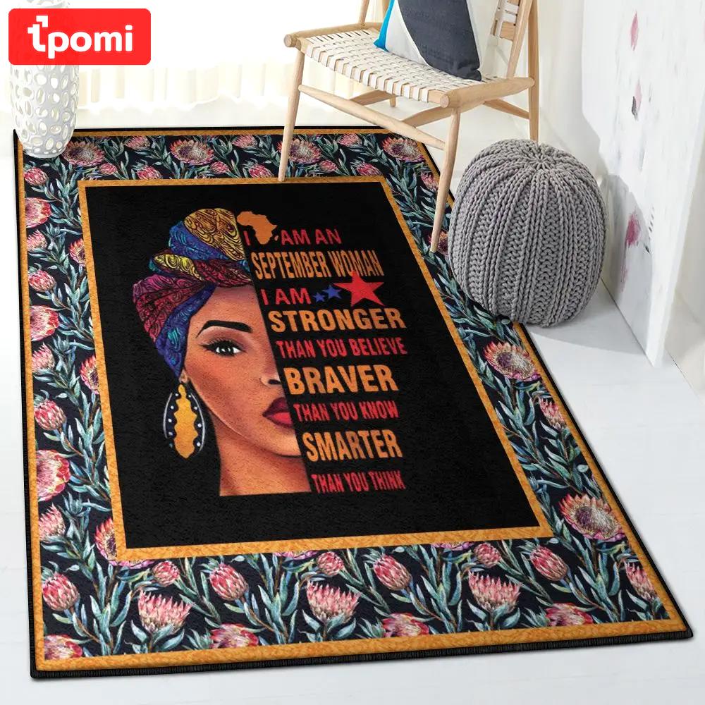 Fall month modern rugs, african september woman rug Rectangle Rug