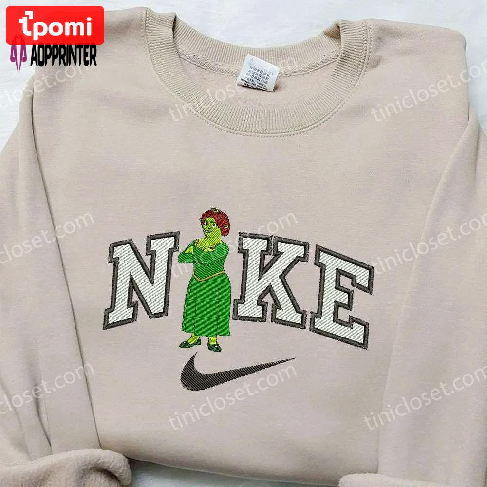 Fiona x nike embroidered shirt: shrek & custom designs unique nike apparel Embroidered Shirt