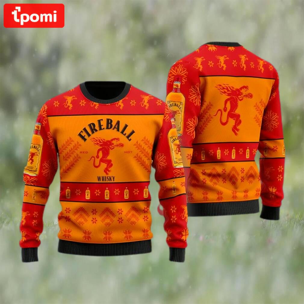 Fireball red hot whiskey christmas ugly sweater Christmas Ugly Sweater