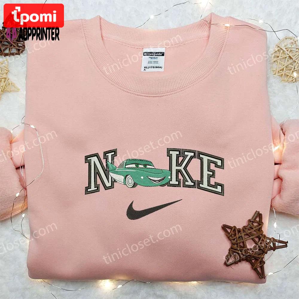 Flo car x nike embroidered shirt – customized car & nike logo tee Embroidered Shirt