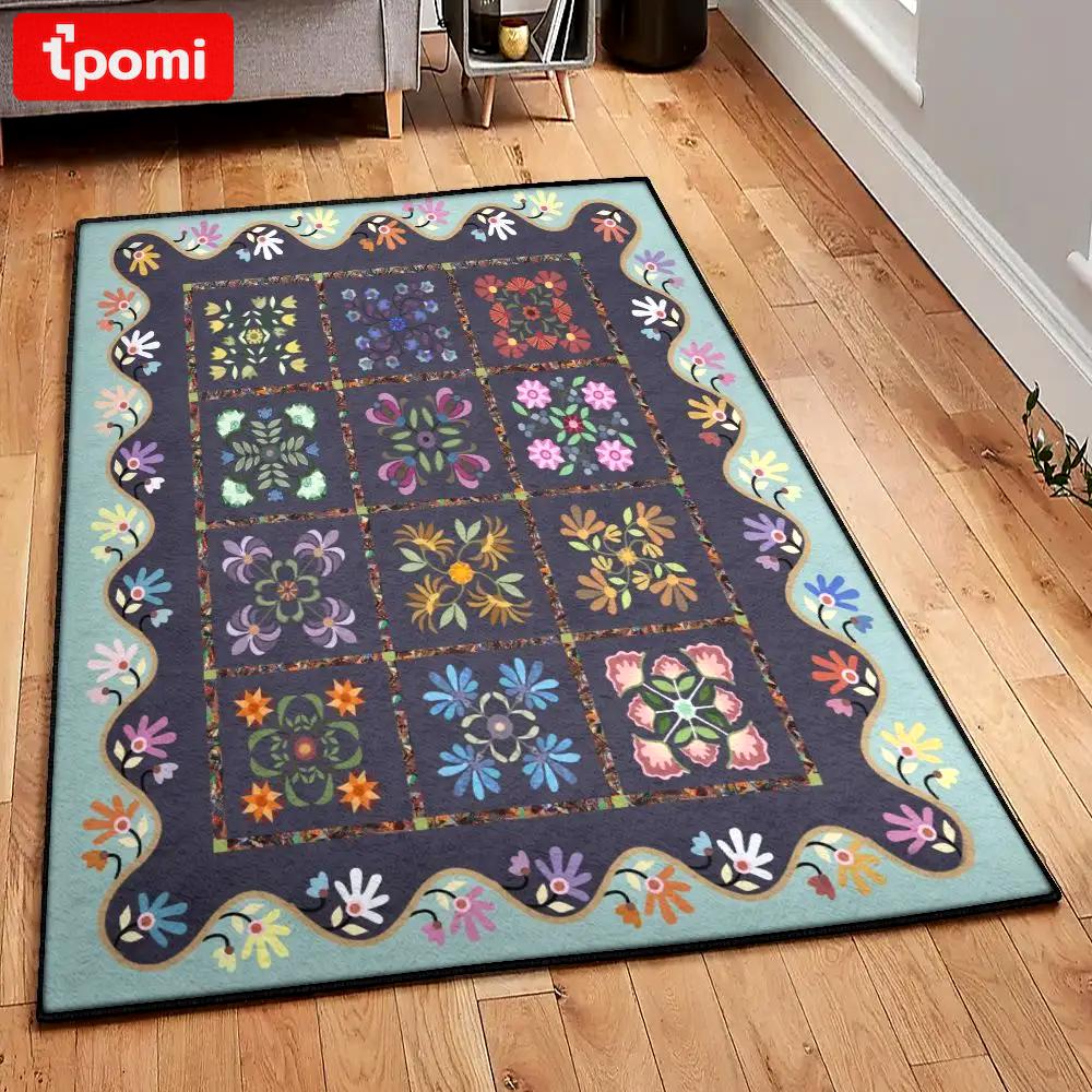 Flower bouquet bedroom rugs, flower rug Rectangle Rug