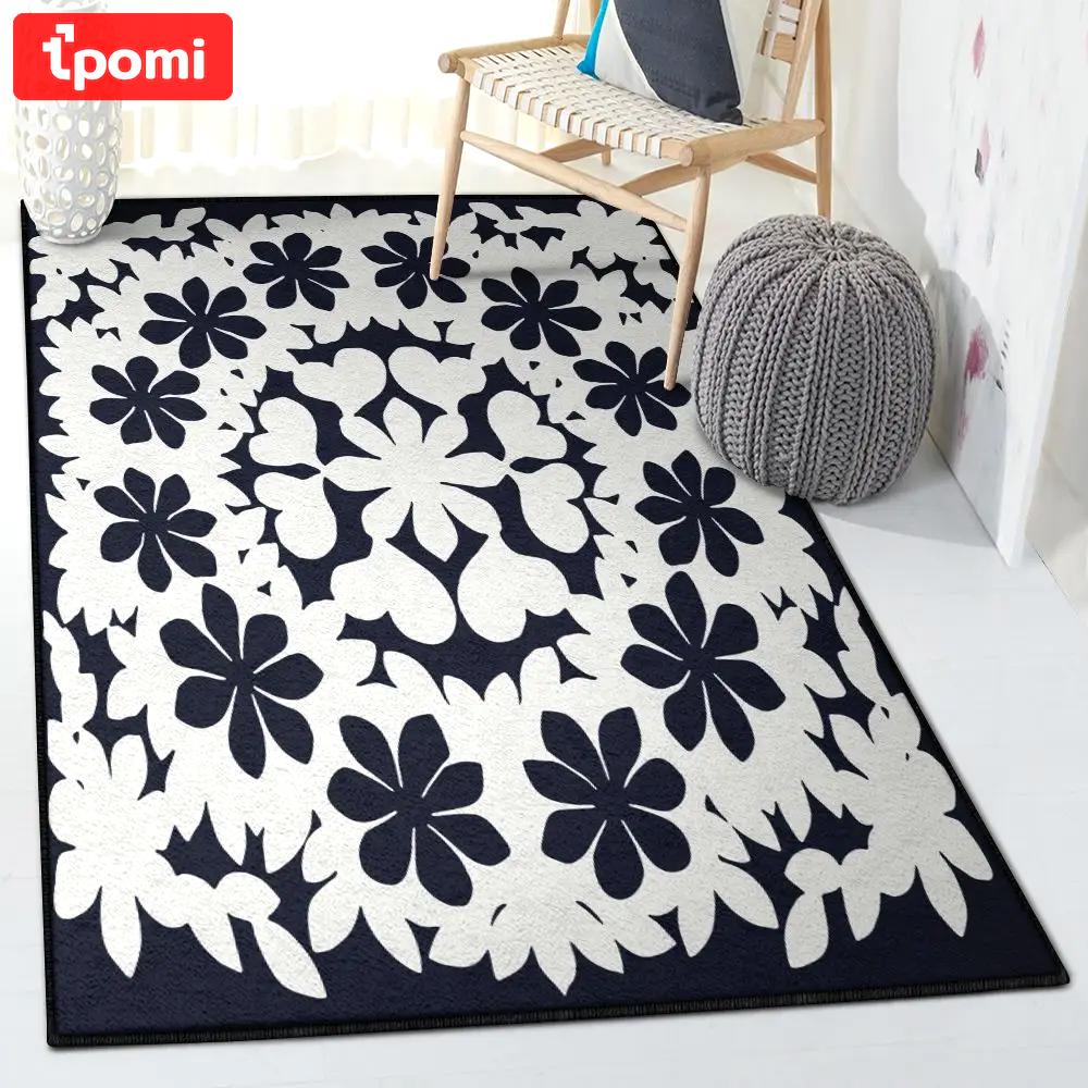Flower indoor outdoor carpet, hawaiian flower rug Rectangle Rug