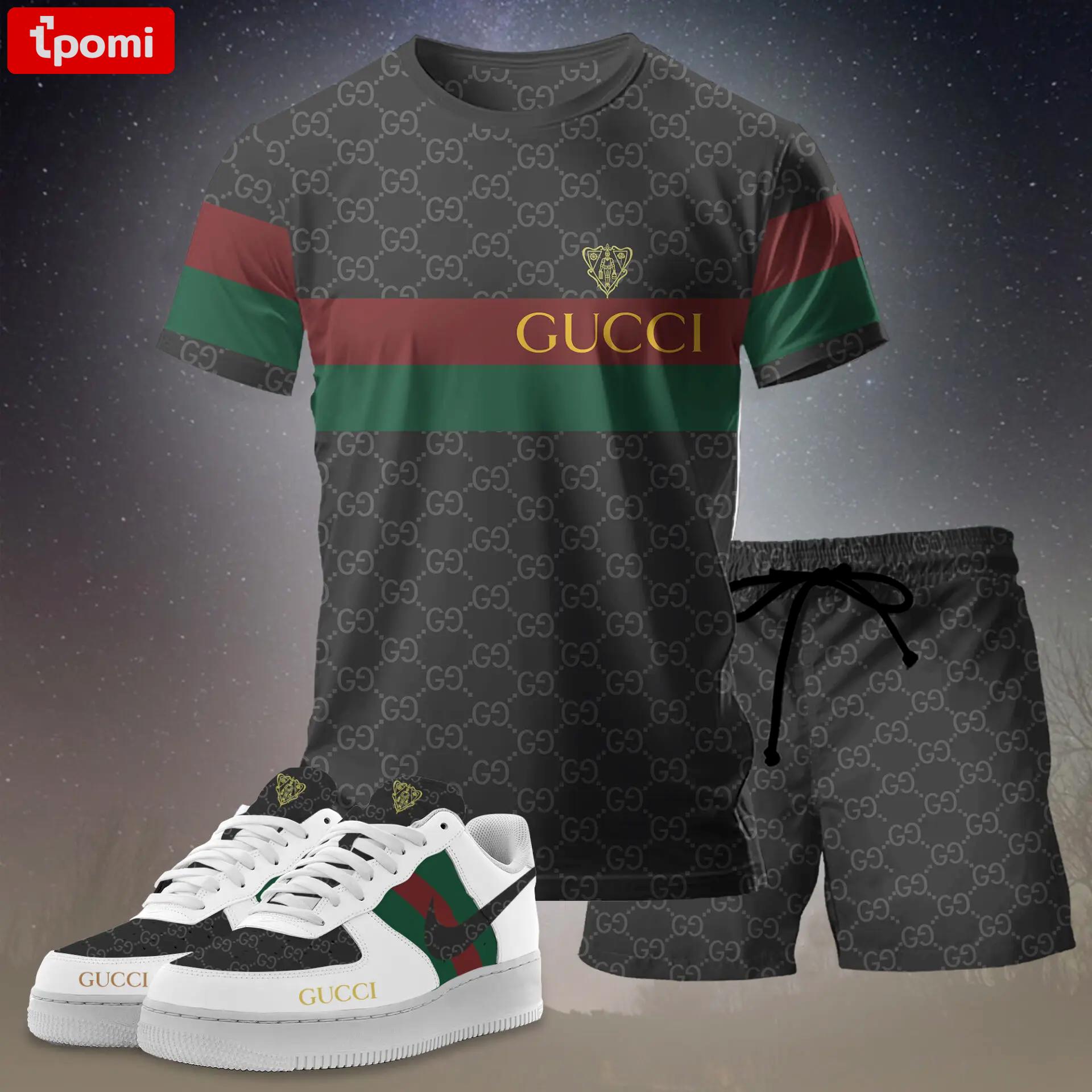 For the girls who love bold stripe statements, minimal logo stripe tee outfit t-shirt – black monogram print | casual everyday outfit aesthetic ideas T-Shirt Short Sneakers Set
