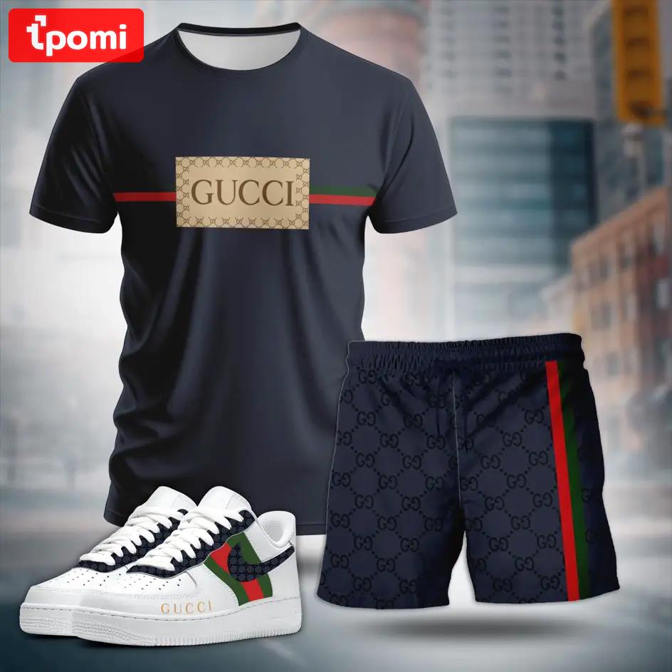For the girls who love sleek dark looks, minimal logo stripe tee outfit t-shirt – black with center logo print | casual everyday outfit aesthetic ideas T-Shirt Short Sneakers Set