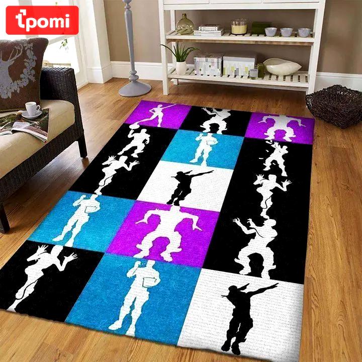 Fortnite area rug video game carpet gamer living room rugs rug regtangle carpet floor decor home decor Rectangle Rug