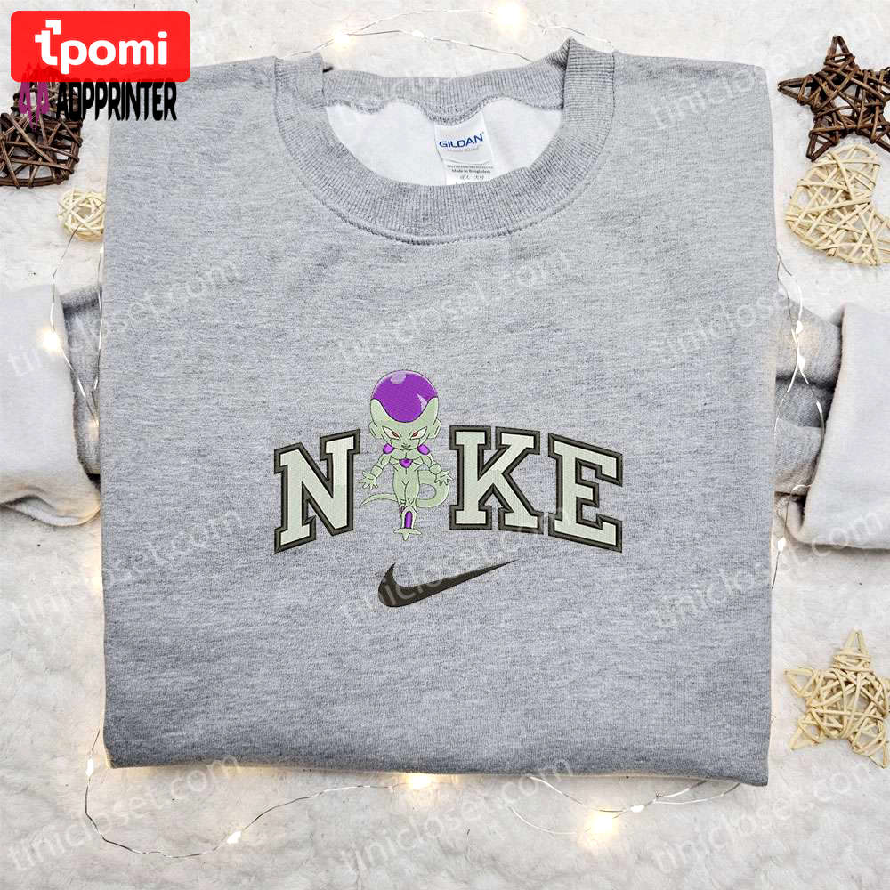 Frieza x nike anime embroidered shirt: best nike inspired gift for family Embroidered Shirt