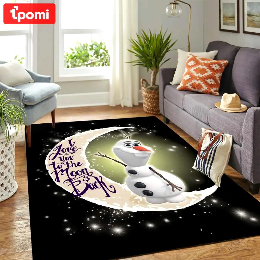 Frozen olaf snowman disney character carpet floor area rug living room rug home decorhome decorbedroom living room decor Rectangle Rug