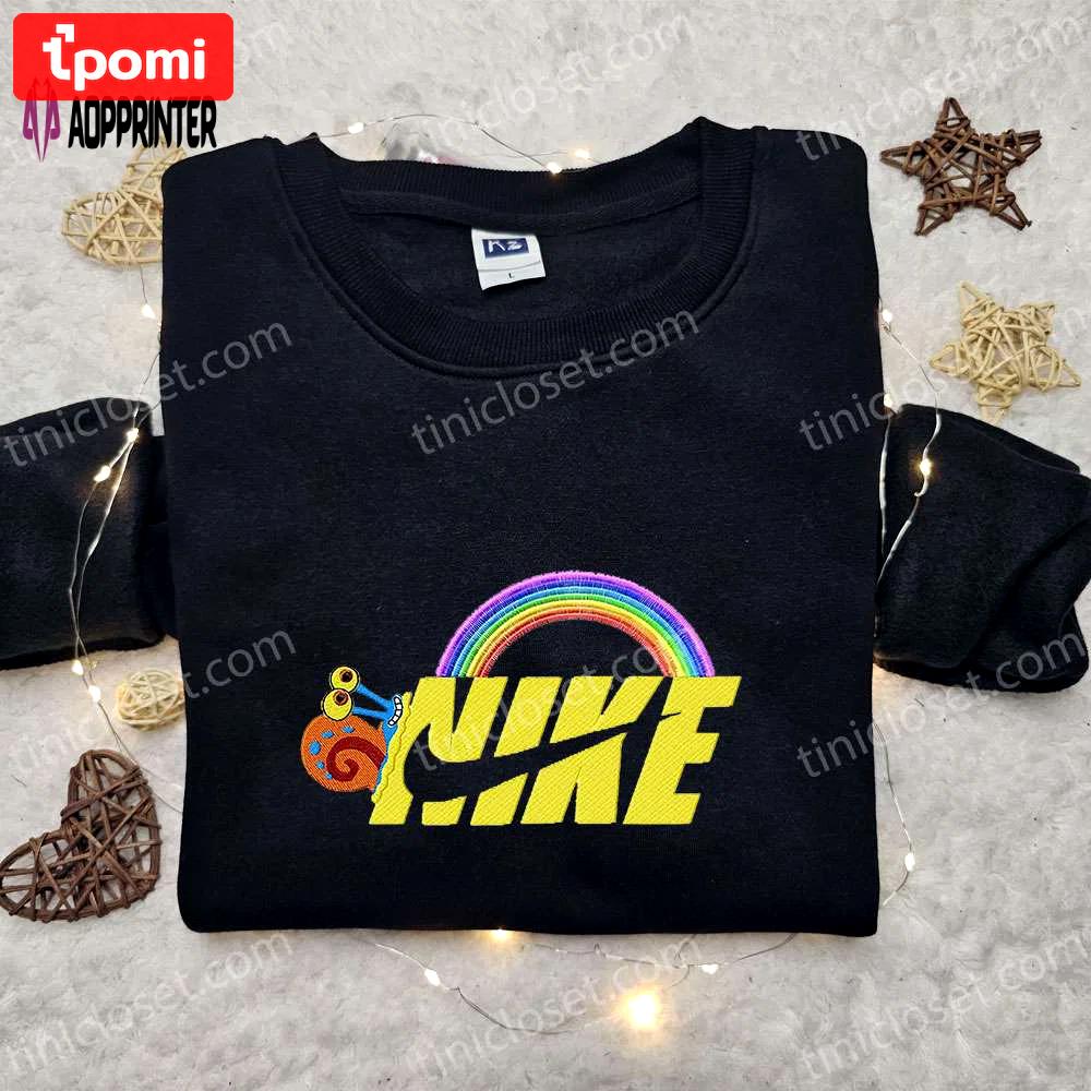Gary x nike cartoon embroidered sweatshirt & spongebob squarepants shirt – best family birthday gift ideas Embroidered Shirt