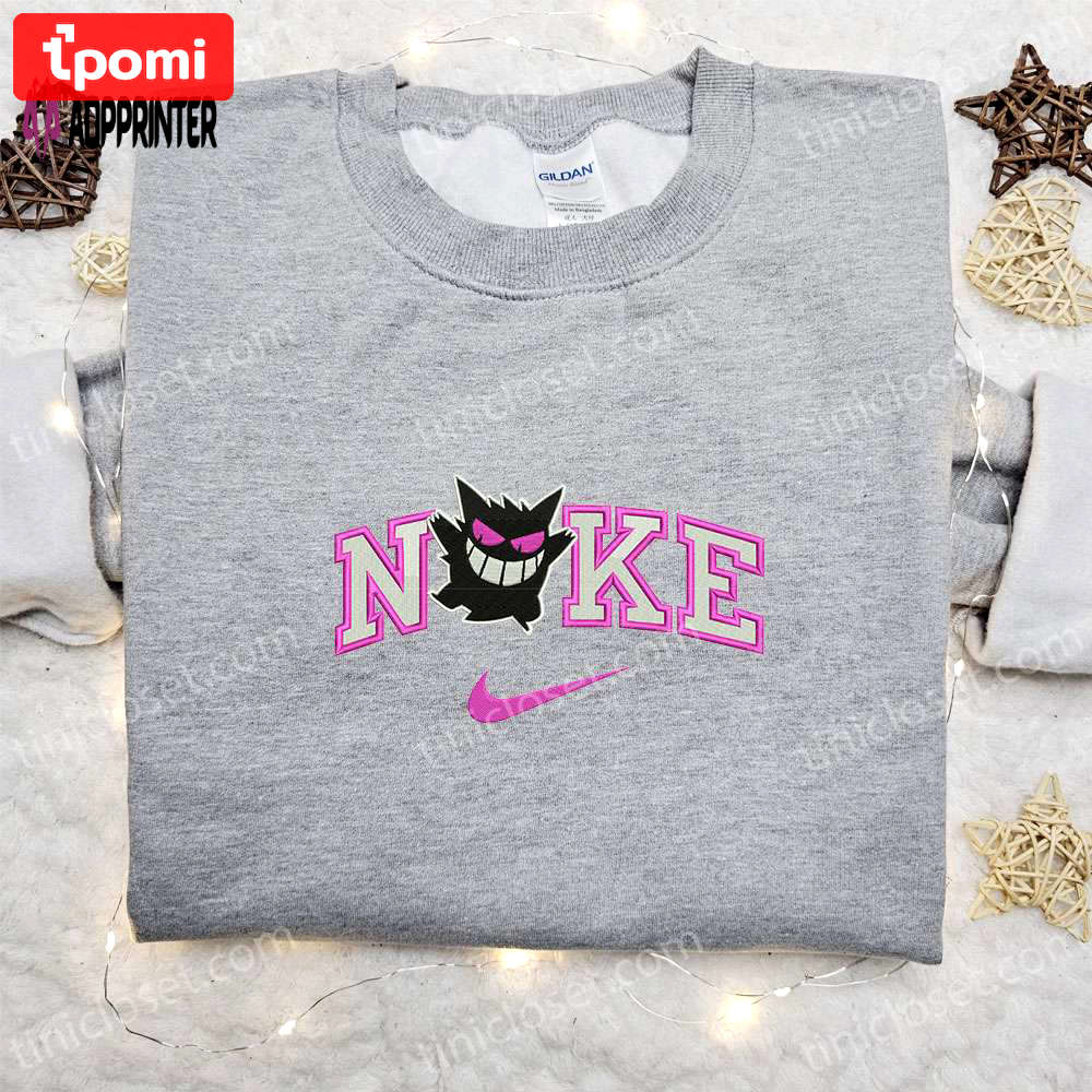 Gengar x nike embroidered shirt pokemon & nike inspired apparel Embroidered Shirt
