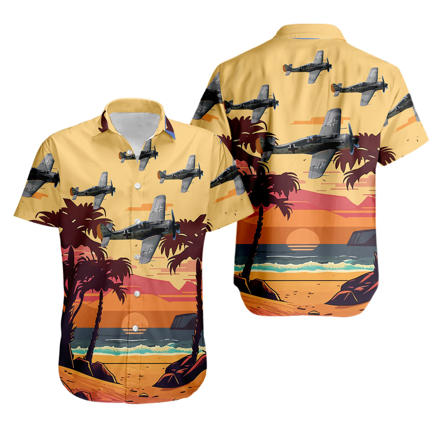 German af luftwaffe focke hawaiian shirt Hawaii Shirt Shorts & Flip Flops