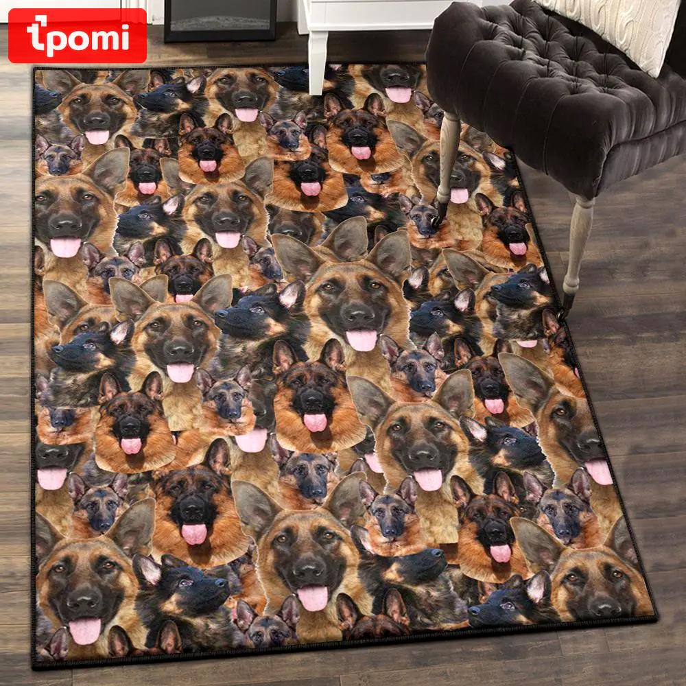 German shepherd dog carpets for living room, german shepherd rug Rectangle Rug