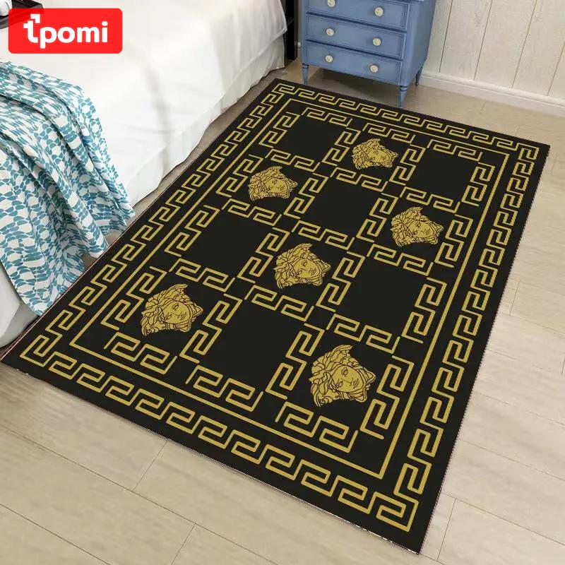 Gianni versace logo type 266. Upgrade Your Living Room with Luxury Home Decor: Area Carpets, Floor Decor, Door Mats, and Hot Gift Items with style a High-End Fashion Brand Rectangle Rug