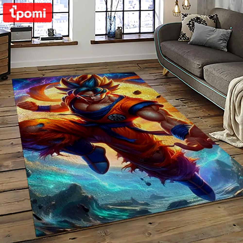 Goku characters cartoon movie carpet rectangle area rug for living room bedroom decor gku55 Rectangle Rug