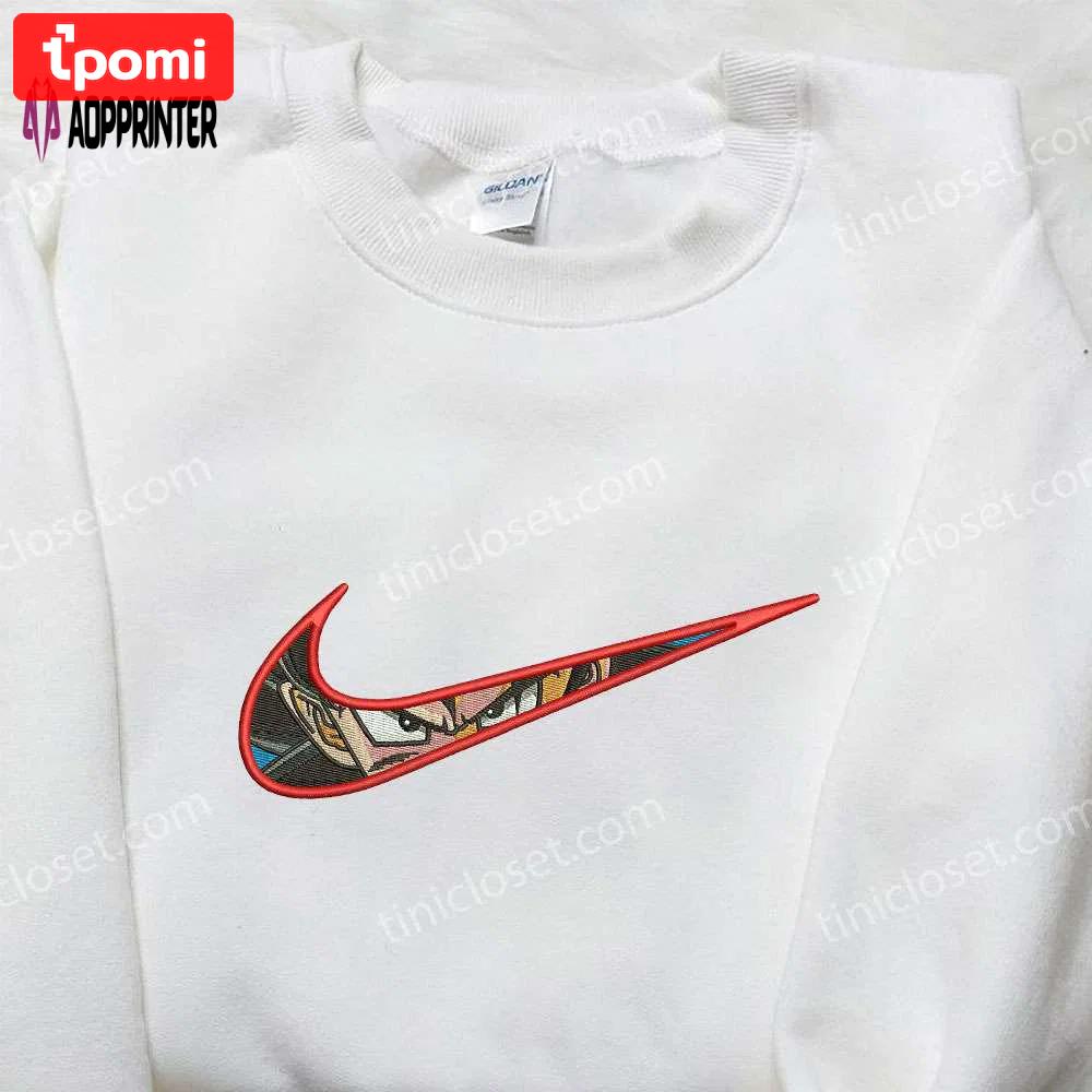 Goku x nike swoosh embroidered sweatshirt: dragon ball & nike inspired shirt Embroidered Shirt
