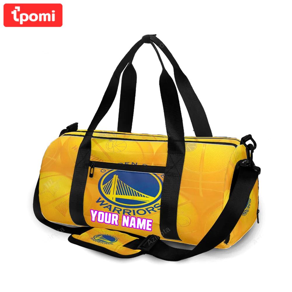Golden state warriors emblem texture ball personalized name travel bag gym bag 1822 Travel Bag