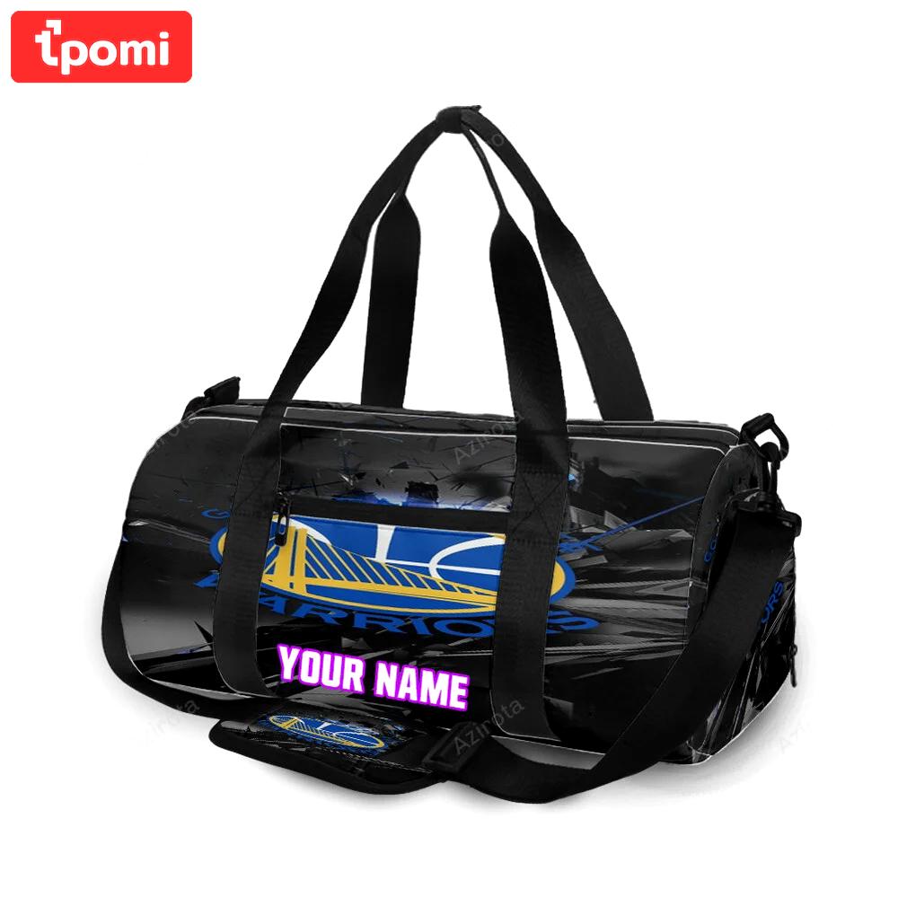 Golden state warriors emblem texture shape personalized name travel bag gym bag 1010 Travel Bag