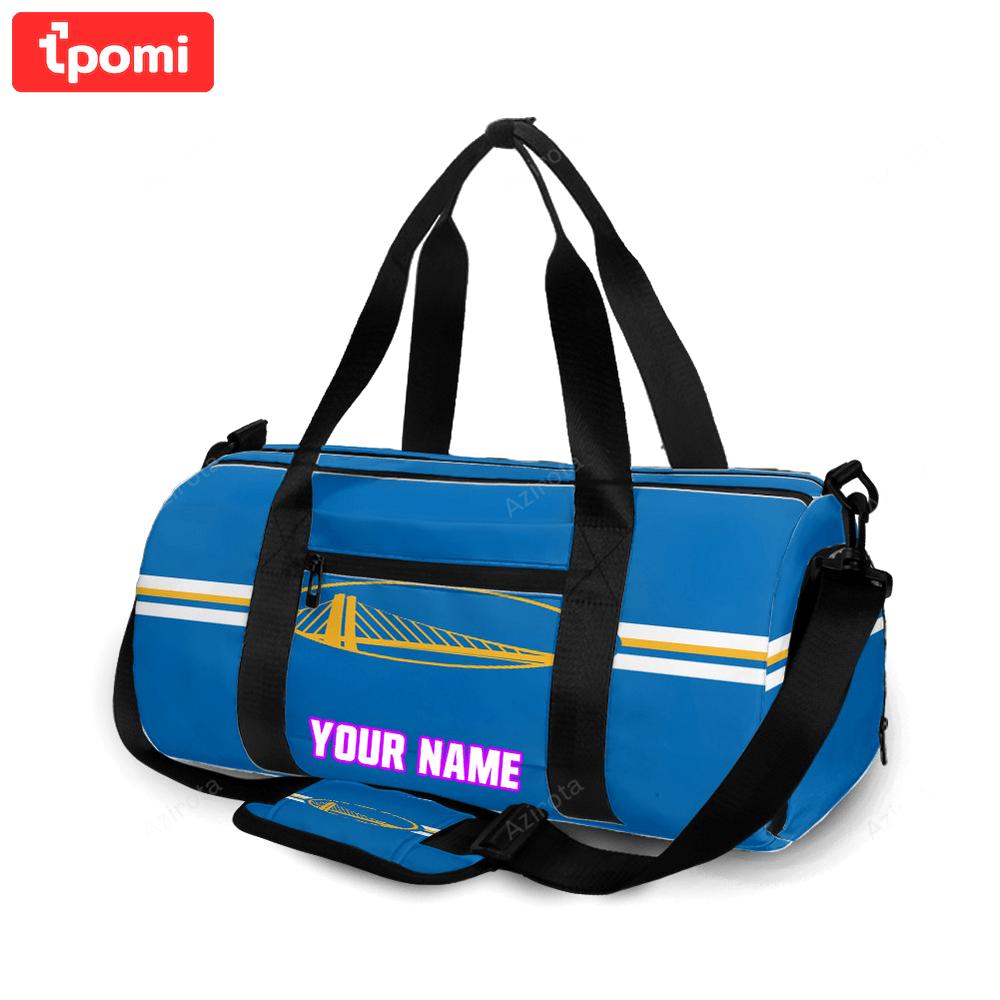 Golden state warriors emblem texture8 personalized name travel bag gym bag 1215 Travel Bag