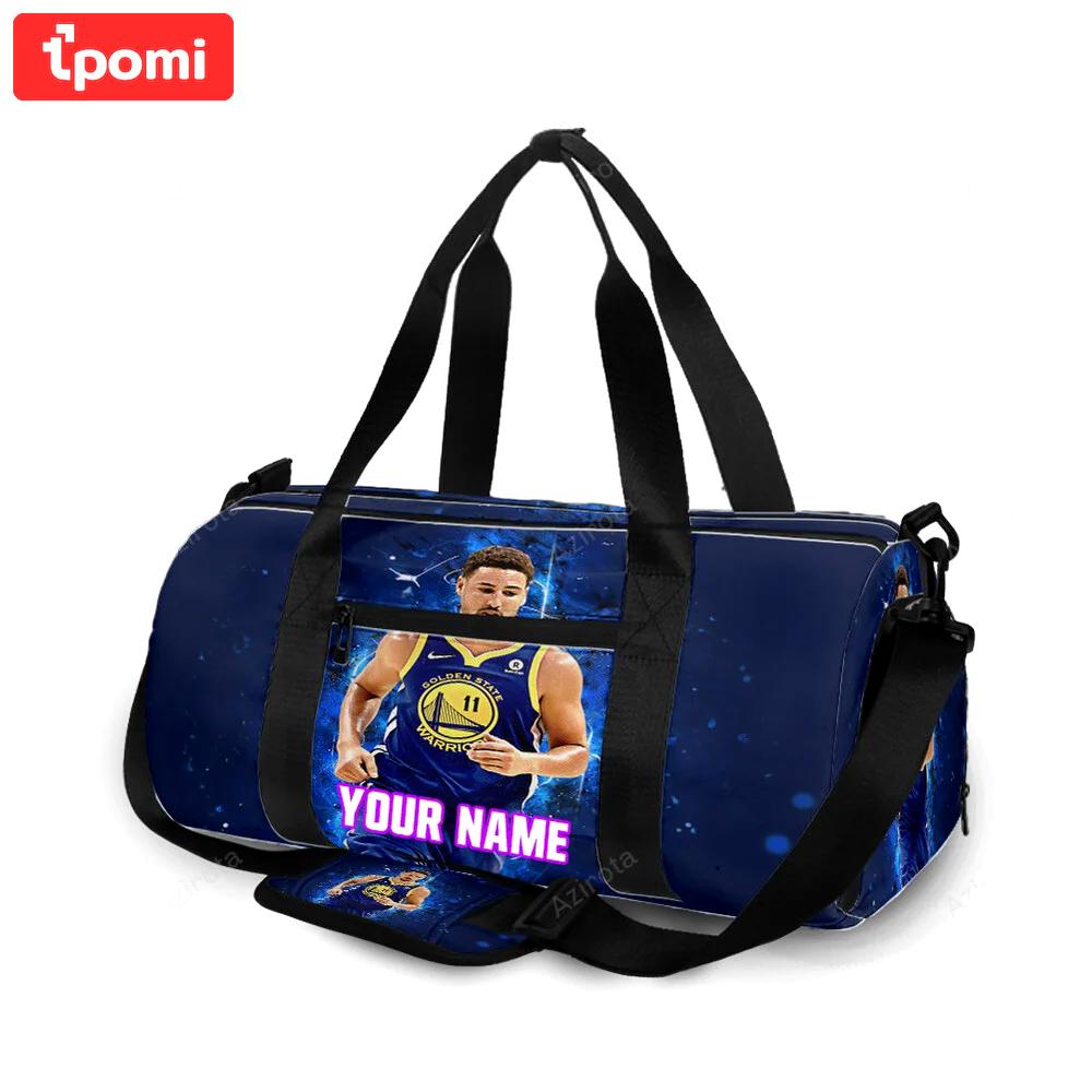 Golden state warriors klay thompson 11 personalized name travel bag gym bag 551 Travel Bag