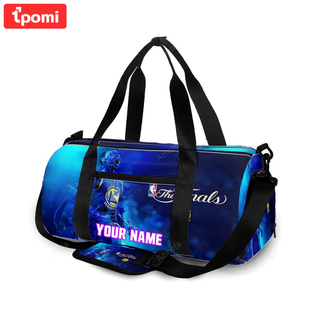 Golden state warriors stephen curry 30 water texture personalized name travel bag gym bag 760 Travel Bag