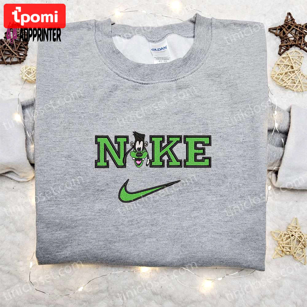 Goofy frankenstein x nike embroidered sweatshirt – walt disney characters shirt best halloween gift ideas Embroidered Shirt