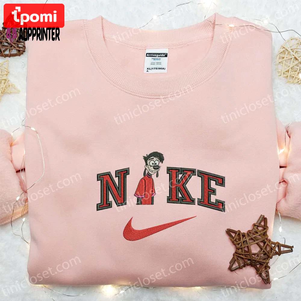Goofy x nike cartoon embroidered sweatshirt: disney & nike inspired shirt Embroidered Shirt
