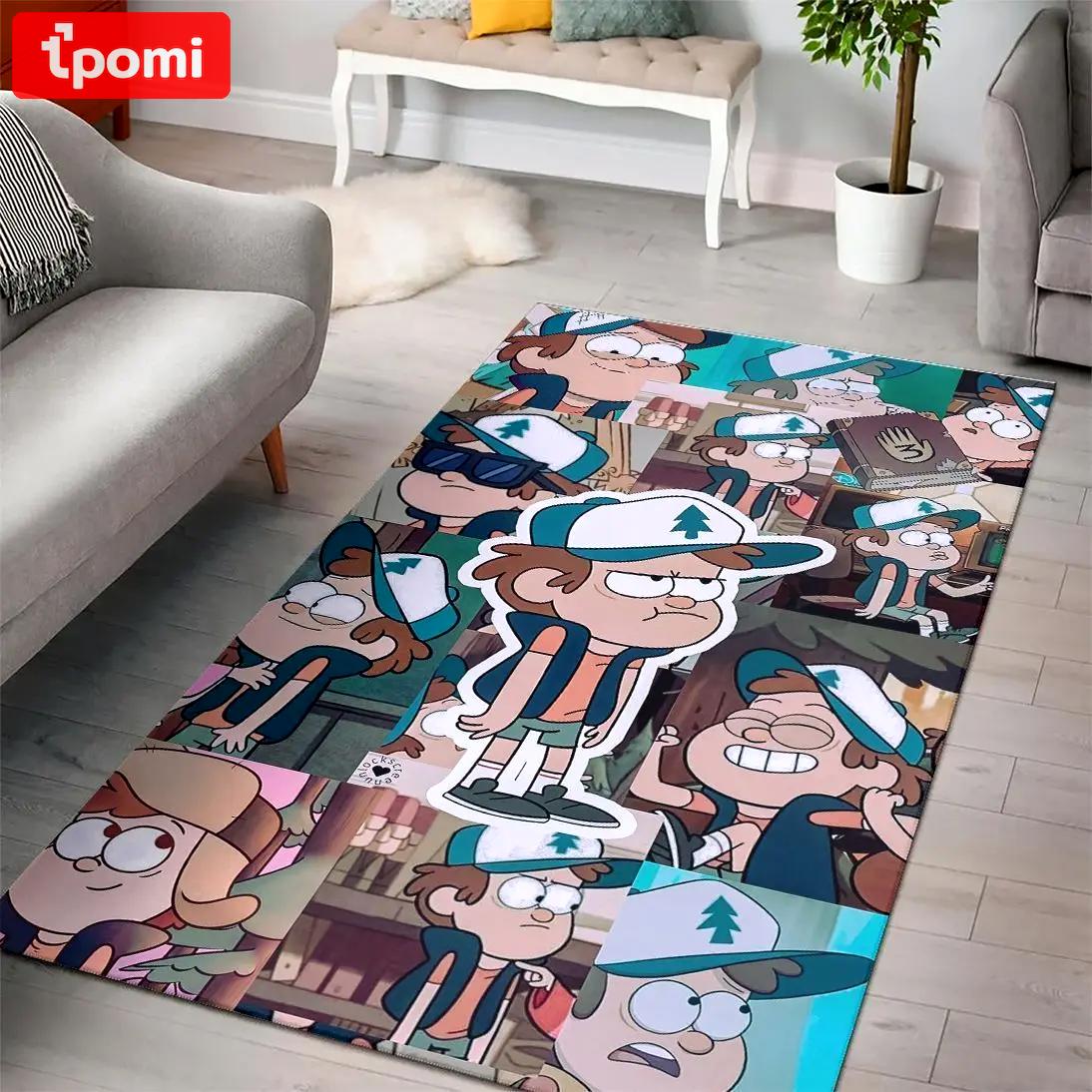 Gravity falls cartoon movies area rugs living room carpet rug regtangle Rectangle Rug