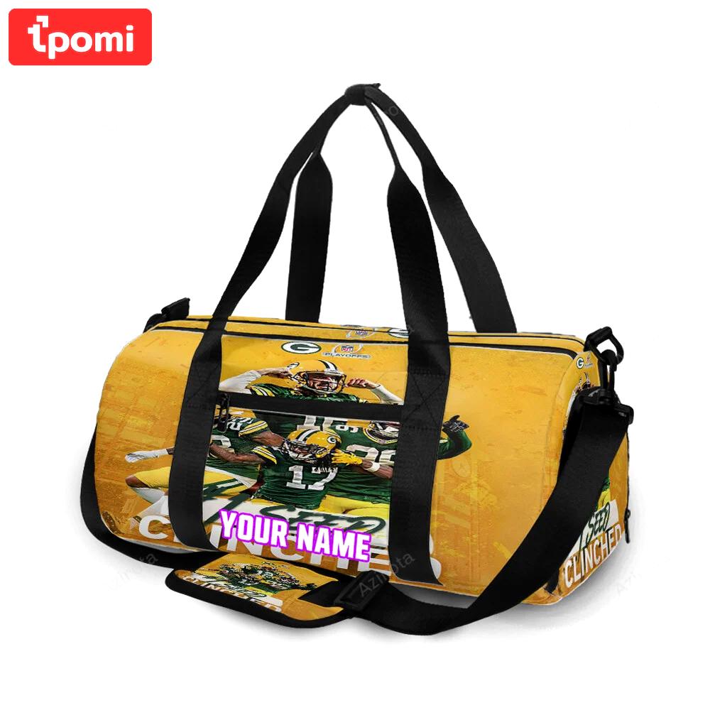 Green bay packers no1 seed personalized name travel bag gym bag 420 Travel Bag