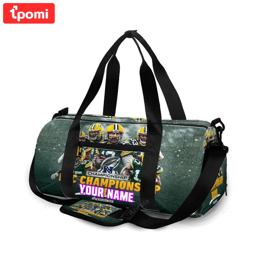 Green bay packers player team v12 personalized name travel bag gym bag 496 Travel Bag