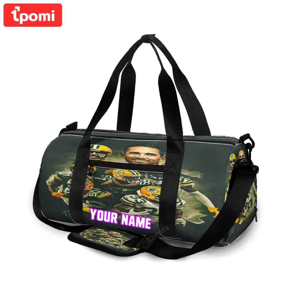 Green bay packers player team v5 personalized name travel bag gym bag 1329 Travel Bag