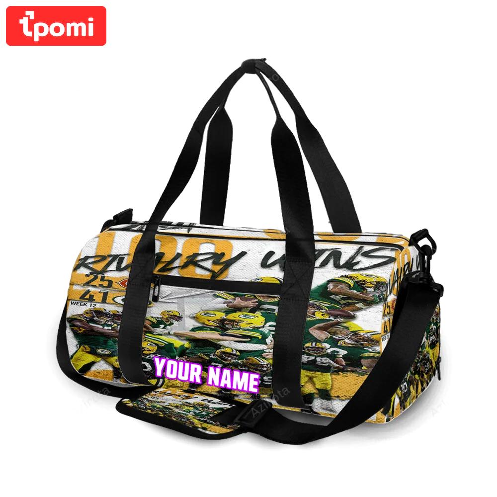 Green bay packers player team v9 personalized name travel bag gym bag 303 Travel Bag