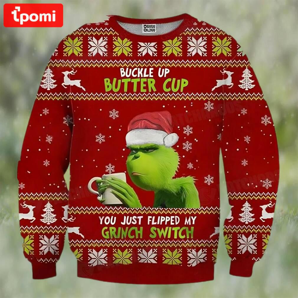 Grinch switch butter cup ugly christmas sweater funny gift Christmas Ugly Sweater