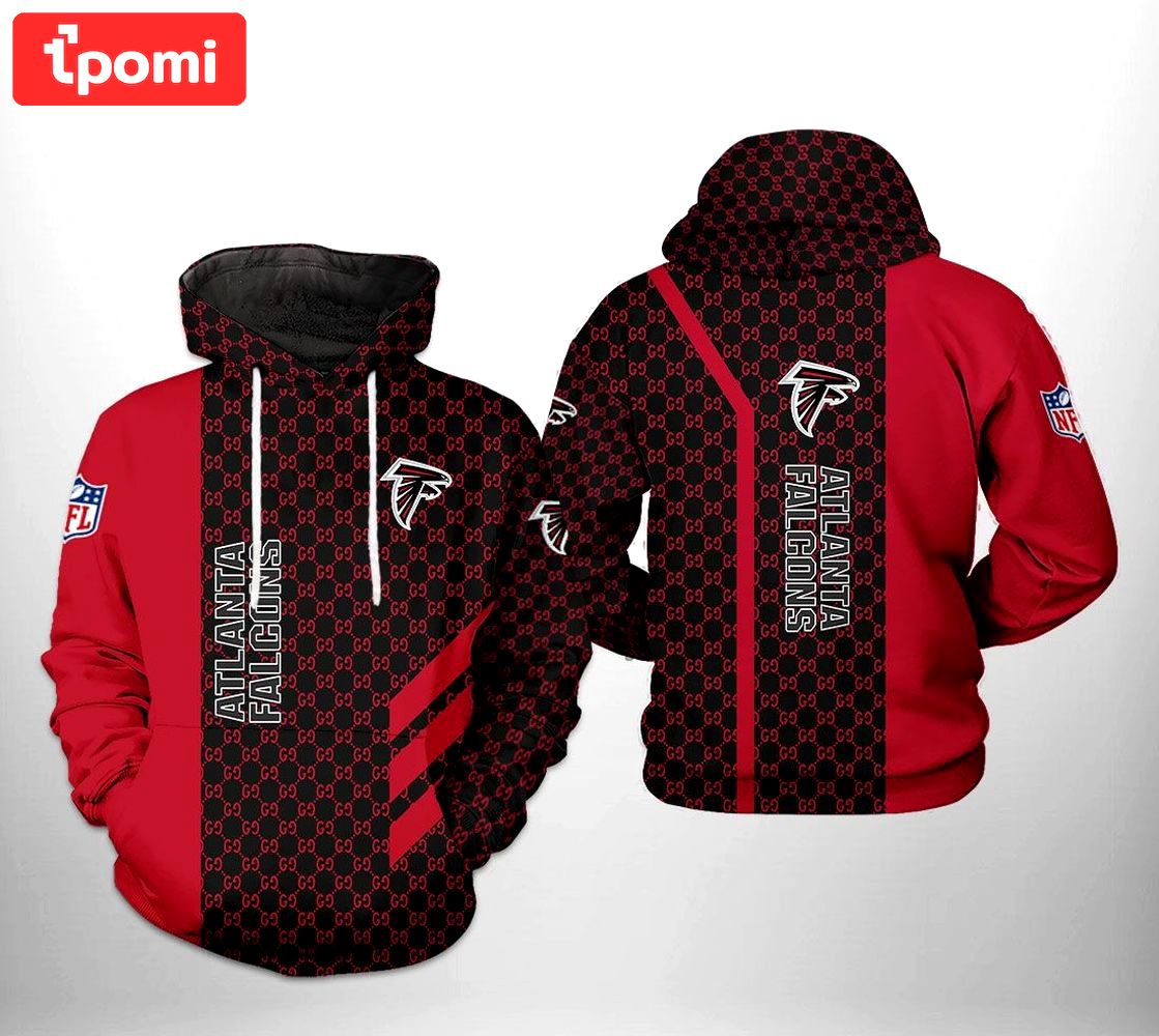 Gucci atlanta falcons nfl fashion luxury brand premium hoodie for fan Hoodie 3D